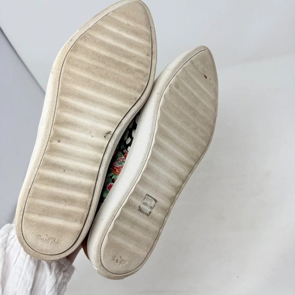 Coach Mixed Print Slip On Sneakers Floral Animal Print Leather Size 7.5 Eclectic - Picture 7 of 9